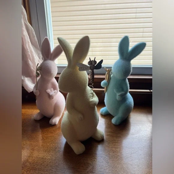 Colorful Pastel Bunny Trio Set - Picture 4 of 7